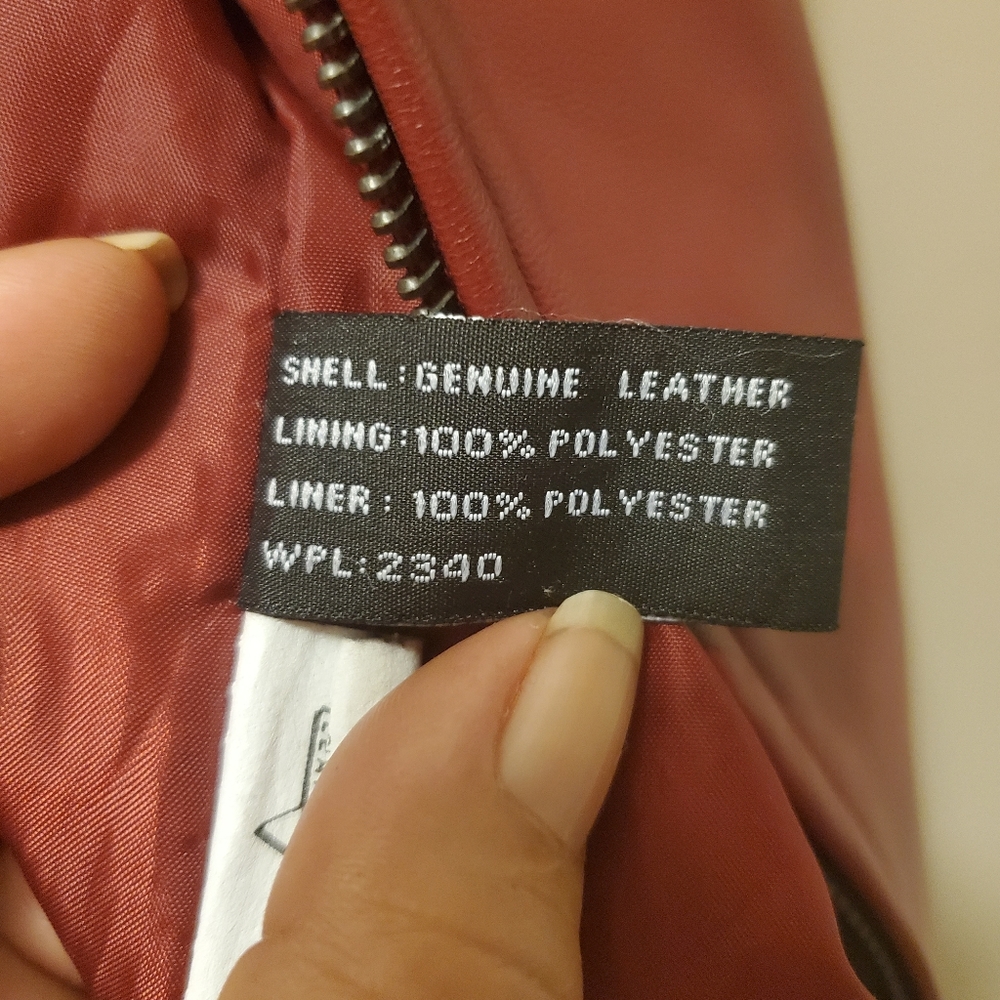 Red leather Jacket - Picture 2 of 6